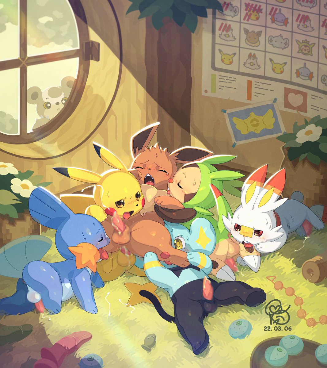 I think the middle boy gets too much love. 💕
真ん中の子は愛されすぎだと思う。
⠀