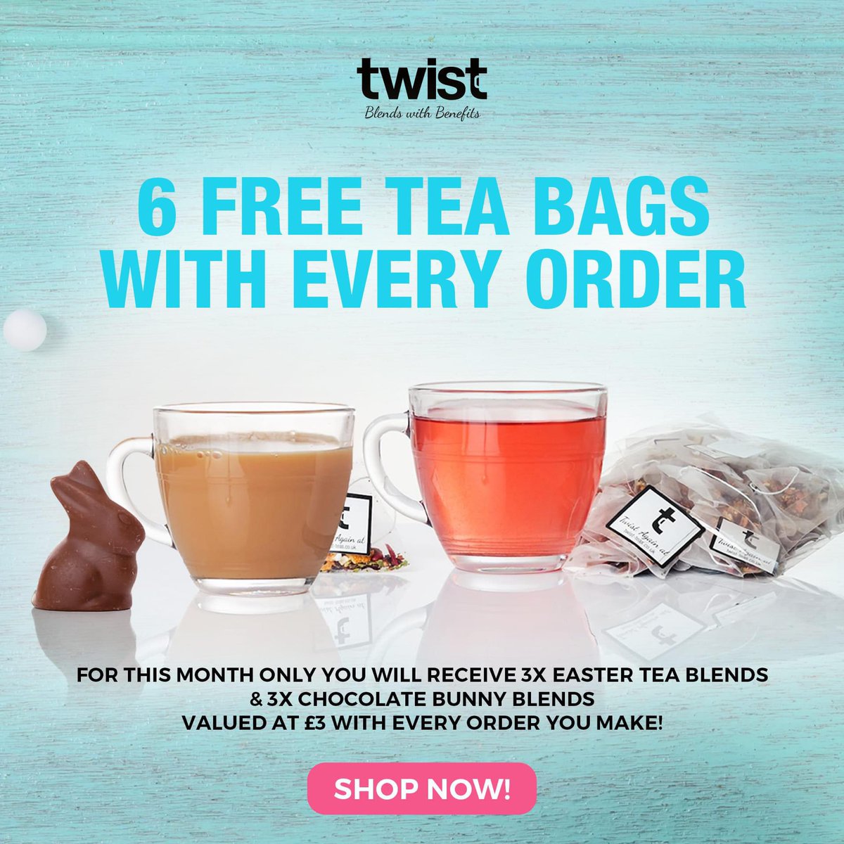 🐣Easter Treats! How nice is it to have the lighter mornings and evenings, a promising sign spring is on its way and the Easter Bunny 👀🐰We have some brilliant specials available until the 31st March! click the link - twist-teas.co.uk/?s=easter #easter2024 #offers