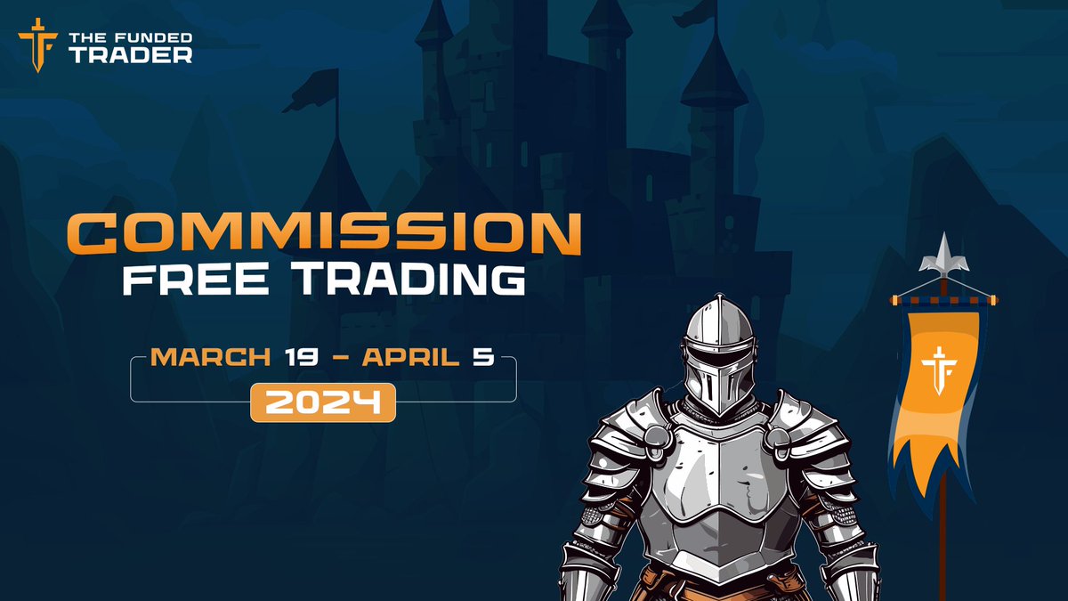 Trade with zero commissions. None. Zip. Nada. Zilch. Zero. No commissions on new and existing challenges now through April 5th, 2024 at the close of the U.S. market. No promo code required. *Commissions still apply to the Knight phase-1 plan in cTrader