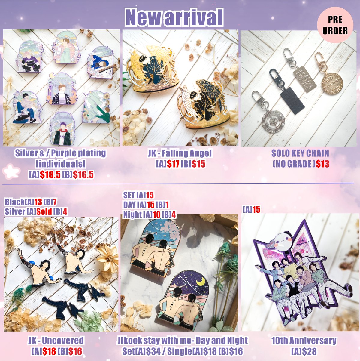 KoJikook's tweet photo. Mar Shop Update on 22 Mar 2024 9pm (HKT)
some of them are super low QTY, try to grab them on 22nd 9pm(HKT) as fast as you can β€οΈ
#btsgift #btspin #btspincollection #BTS #λ°©νμλ
λ¨ #Kpoppins #btsenamelpins #BTSpins #designdrop #btspincollection #btsmerch https://t.co/i3dPbrMWB3