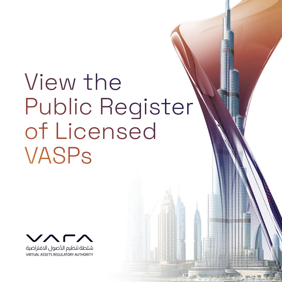 The Public Register lists all the VASPs licensed by VARA along with their credentials and the VA activities they are authorised to provide.

Check out VARA's Public Register: vara.ae/en/licenses-an…
#VARA #RegulatoryFramework #VirtualAssets