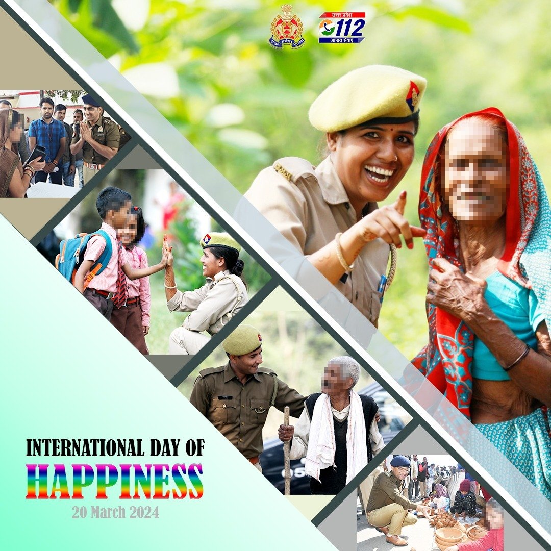 On the #InternationalDayOfHappiness, we celebrate the joy that comes from serving & protecting the people. Beyond our duty to ensure safety & security, we shall remain custodians of public joy, sharing smiles & support in every circumstance. #PoliceForHappiness #UPPCares