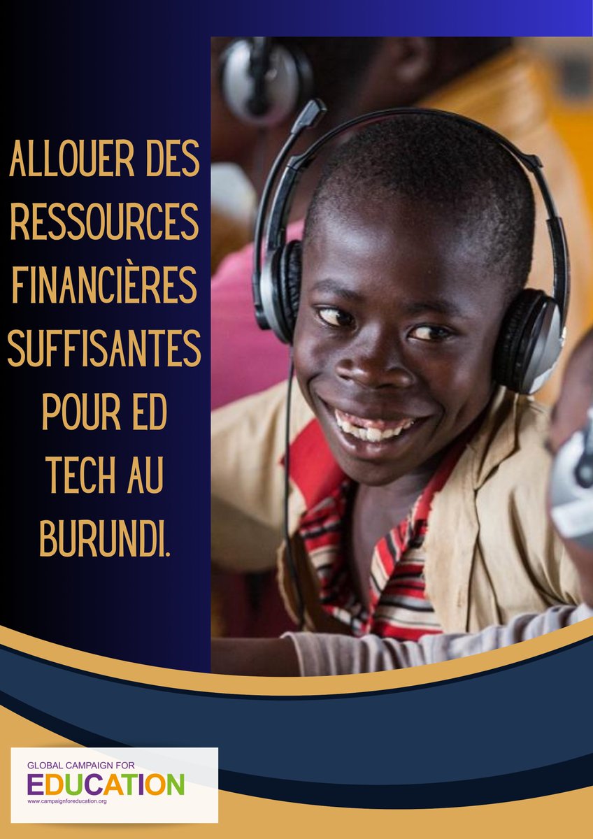 The Coalition Pour L’education pour tous (BAFASHEBIGE) urges its government to allocate sufficient financial resources for EdTech in Burundi. #TechOnOurTerms