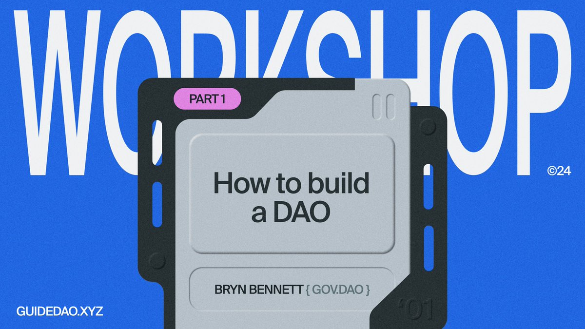 GuideDAO's tweet image. On a workshop with @0xSkrillah, the Head of Partnerships at @gov_dao, we discussed several questions dedicated to DAOs:
— What a DAO is
— What is decentralised governance
— The history of DAOs
— What is the utility of a DAO
— What are the use cases for DAOs
— What is the…