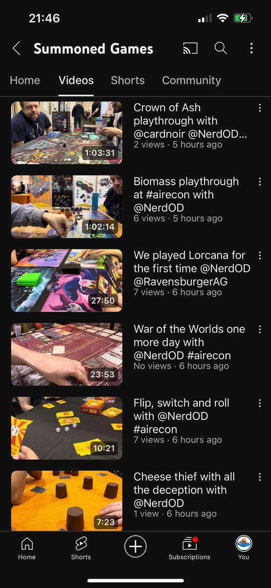 youtube.com/@summonedgames… videos are up from <a href="/aireconuk/">AireCon - NW: Aug / West: Oct / X: March</a> and it was all levels of awesome. Go check it out and if you’re loving it hit that like and subscribe please and thank you <a href="/GamesSummoned/">SummonedGames</a>