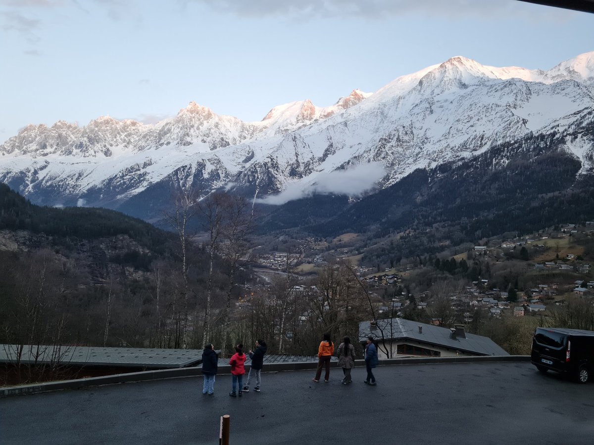 The view from the window of my room at #fluorescenceleshouches school on markers for Advanced Microscopy in Alps.