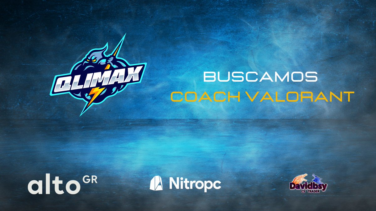 QlimaxTeam's tweet photo. Buscamos COACH para el equipo de #Valorant

Peak elo ascendente - inmortal
Equipo Mixto
Actualmente en @TormentaVALes 

Más información al MD 📩 https://t.co/NVRdF23tKz
