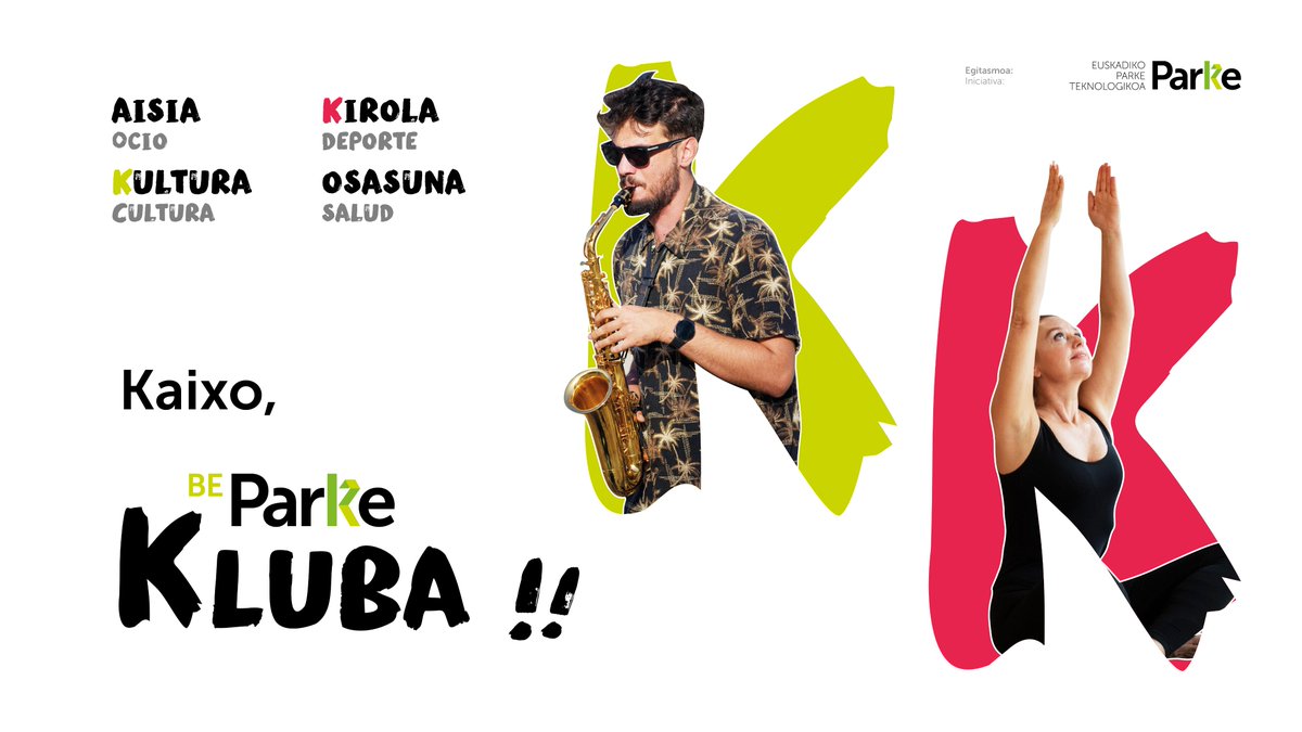 ParkeEuskadi's tweet photo. 🏃🏻‍♀️🌞🎺💚Queremos presentarte #KLUBA! espacio dedicado al ocio, cultura, deporte y salud en #Parke, con una amplia variedad de actividades diversas y para todos los gustos sin alejarte del campus. ¡Abiertas las primeras actividades del año en https://t.co/0ahoiZPVQf

#ParkeEuskadi https://t.co/yvVj1LHMcV