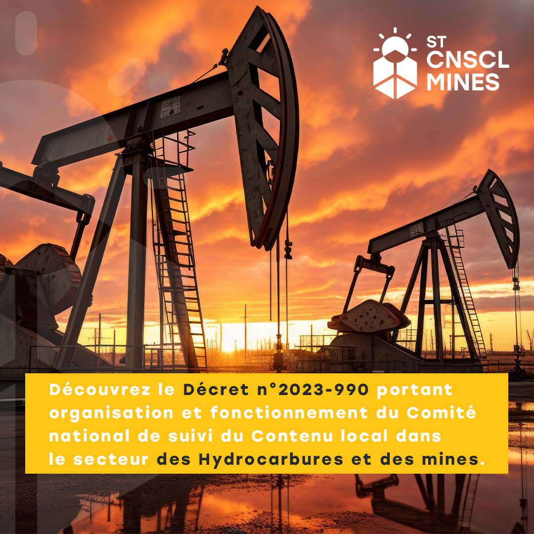 cnsclmines's tweet photo. 📚 Découvrez le Décret n°2023-990 portant organisation et fonctionnement du Comité national de suivi du Contenu local dans le secteur des Hydrocarbures et des mines.
Suivre ce lien pour en savoir davantage:
https://t.co/i9EVI5fFZi
#Sénégal #CNSCL
@Minesgeo_SN
@CmdsSenegal https://t.co/aIZmJZhllm