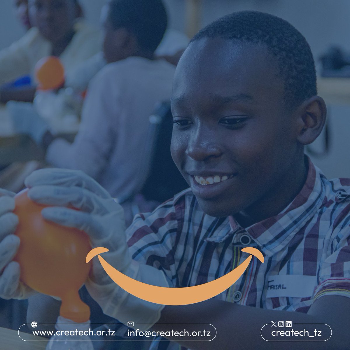 createch_tz's tweet photo. let's take a moment to appreciate every step of our journey towards joy. At Createch, witnessing the joy of kids and youth as they discover new STEM concepts and experience those 'Aha!' moments brings us immense happiness. Let's celebrate happiness together! 😊 #HappinessDay https://t.co/ny0MTDUi3O