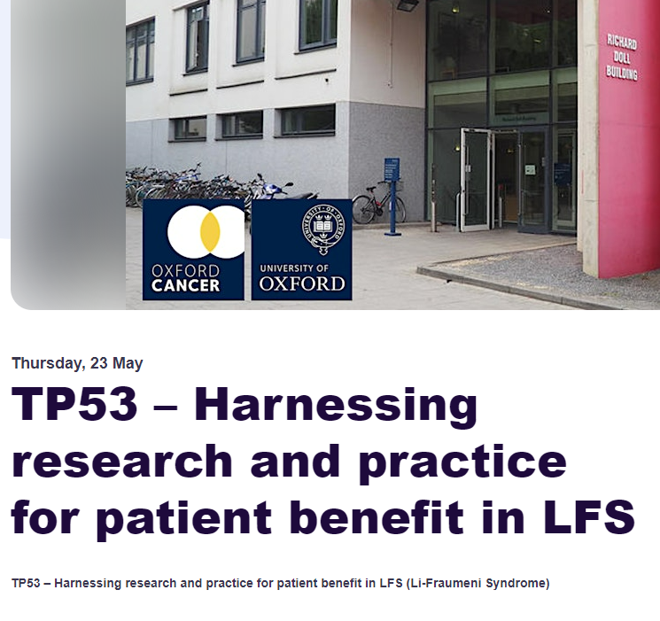 GP_TP53_Trust's tweet photo. As today is #LFSAwarenessDay it's a pleasure to announce the first LiNCR/Oxford University conference. This is a science and health professionals conference bringing together the top experts on LFS across the UK.
https://t.co/rnQCRXPr2N https://t.co/AH8jD6OXzw