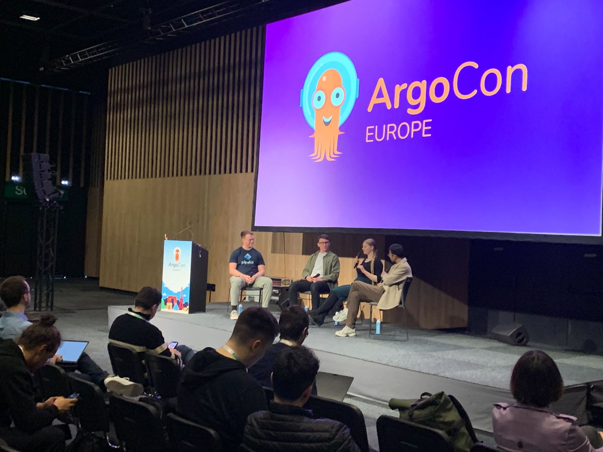 Thanks to everyone who made it to our talks at yesterday's #ArgoConEU! 🙏

Want to continue the conversation? Stop by our #KubeConEU booth E34. We'd love to chat about Argo, data pipelines, and a whole lot more! 👋