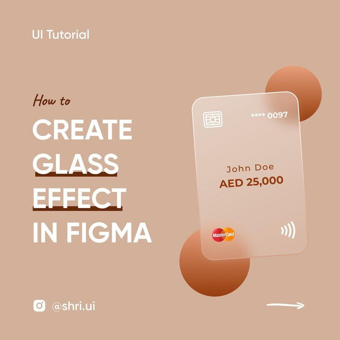 Abmankendrick's tweet photo. If you are a UI/UX Designer and you don't know how to create a glass effect in Figma. In this post, I'll show you a step-by-step guide on how to create a glass effect in Figma for your next UI design project.

Bookmark it for later 💜 https://t.co/tBpJhJZ9kJ