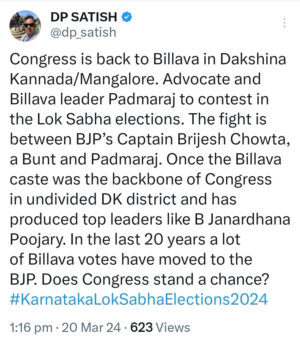 #Karnataka
#Misson #Dakshinakannada...✌️
Two things Congress has clear focus this time...
1. Win lingayat back.
2. Make in roads in Dakshina Kannada.