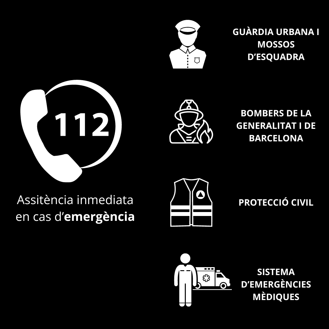 📞 El 112 alerta a tots els organismes que formen part del sistema de seguretat i emergències de Catalunya. Amb una única trucada es posa en marxa el mecanisme per donar una resposta eficaç i eficient a cada necessitat. 

𝐍𝐨 𝐝𝐮𝐛𝐭𝐢𝐬, 𝐭𝐫𝐮𝐜𝐚!