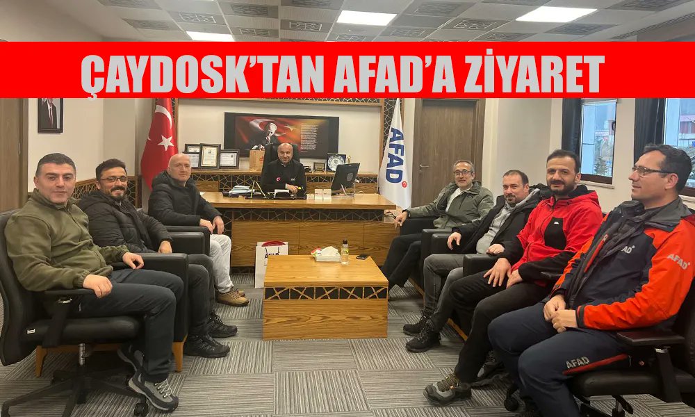 Çayeli Doğa Sporları Kulübü (ÇAYDOSK) Rize AFAD İl müdürü Salih Avcı’yı ziyaret etti. kackar53.com/haber/caydoskt…