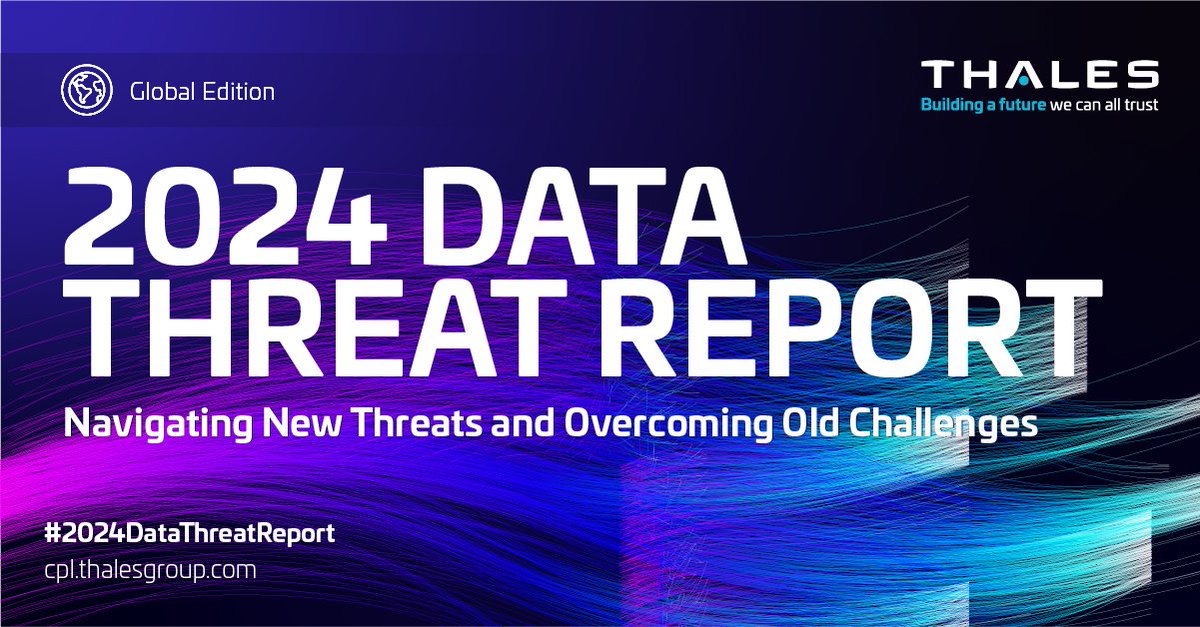 NEWS! 🚨 Our #2024DataThreatReport is here! 🙌 Delve into the depths of #DataSecurity with our comprehensive insight into current threats and rising trends. Find out more: cpl.thalesgroup.com/about-us/newsr…
