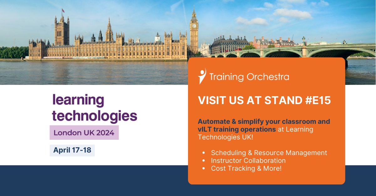 📅 SAVE THE DATE! Find out how to automate & simplify your classroom and vILT training operations at LT UK! 👉 Watch a quick demo at hubs.la/Q02nr8R30 👉 Get a FREE expo pass at hubs.la/Q02nqYdc0 #TrainingOperations #TrainingManagement #ILT #vILT #TMS #LMS #LT24UK