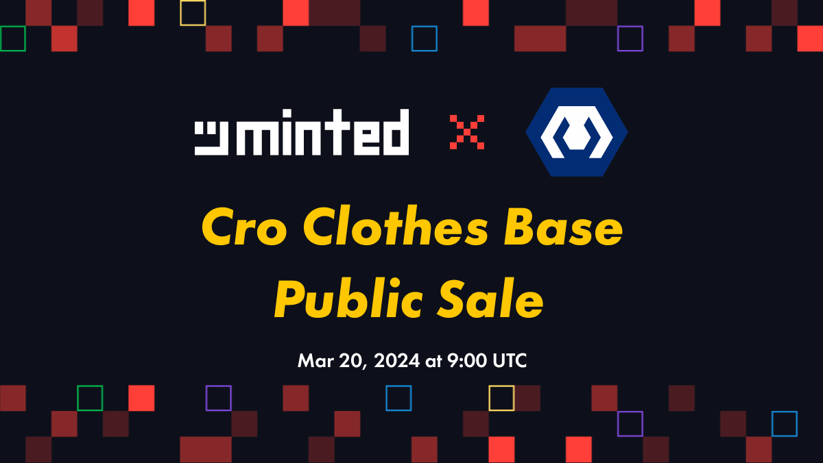 📢 Public Sale is starting in 1 hour! #mintheads #crofam 👕👚 Calling all @Cro_Clothes fans! minted.network/launchpad/232 Reveal the Crypto fashion and enjoy the uniqueness!