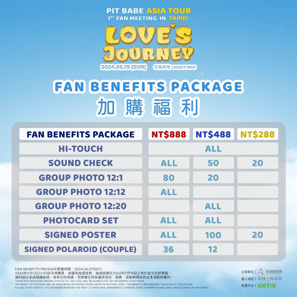 supanut_l's tweet photo. PIT BABE ASIA TOUR 1st FAN MEETING “LOVE‘S JOURNEY” in TAIPEI】 

我們迫不及待想要見到大家了！
5月19日下午4點，我們在Legacy Max見！

@thesparkworld 
#PitBabe1stFMinTP #PitBabeTheSeries https://t.co/61m3aA2klt