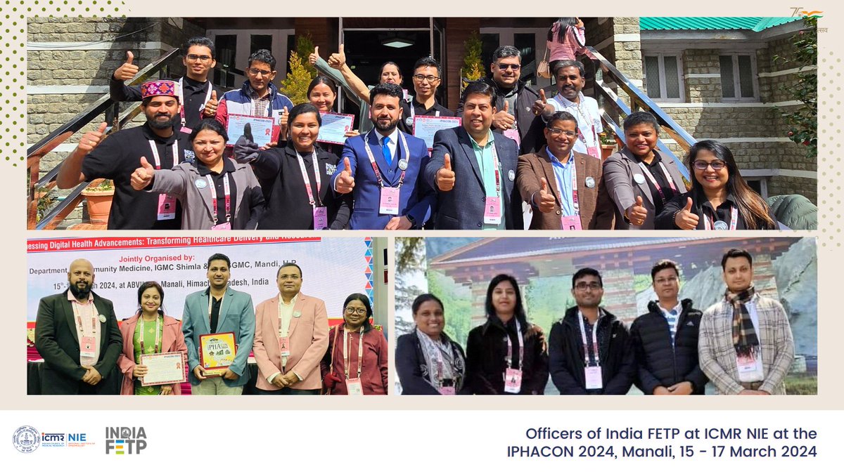 Congratulations 🎉
 
Cheers to our 18 #IndiaFETP officers from the Intermediate NCD, FETP Chhattisgarh & FETP Odisha officers for showcasing their skills through Oral / Poster presentations at #IPHACON2024!
 
@tephinet @CDCFound 
@ICMRDELHI