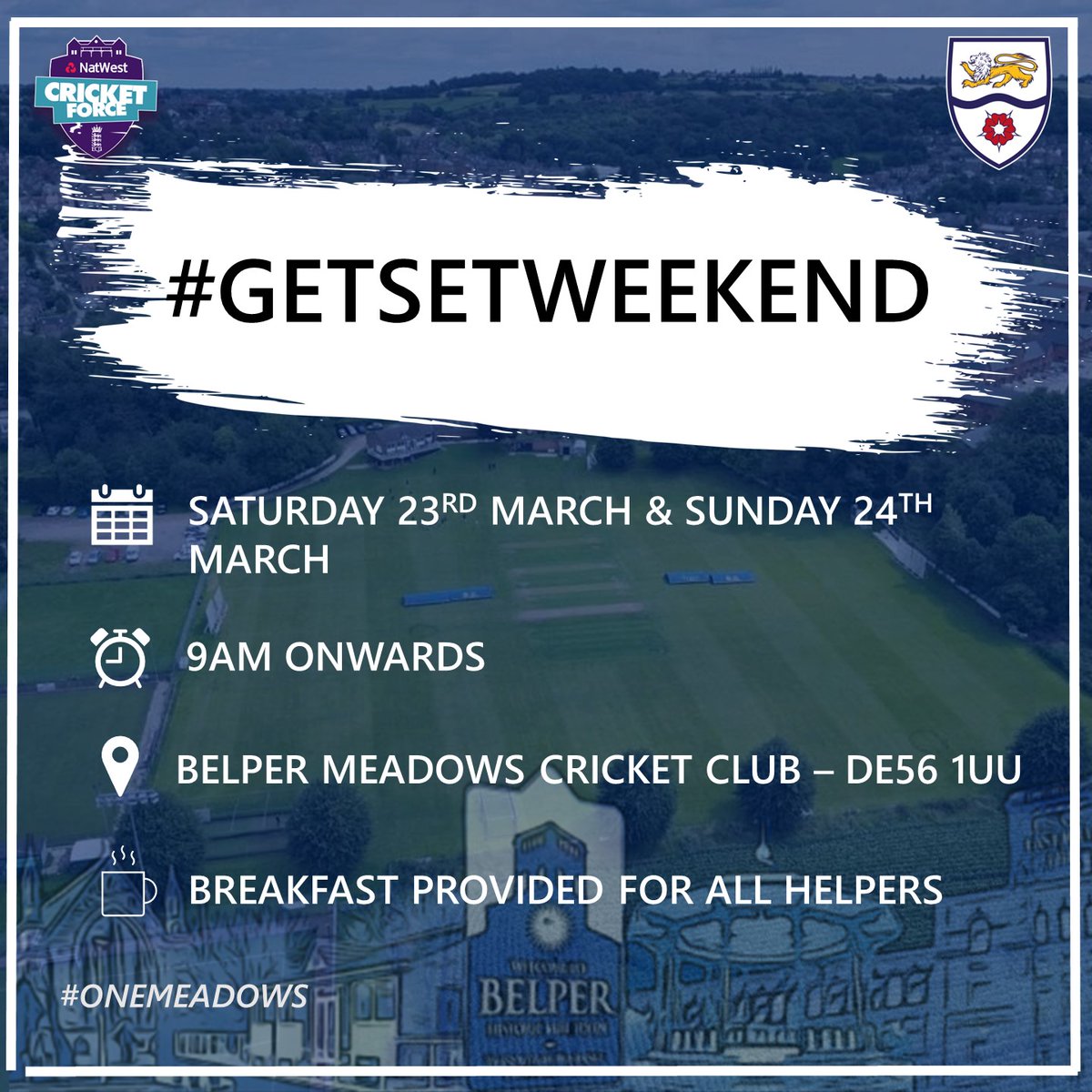 #GETSETWEEKEND This weekend the club will be getting the ground ready for the start of the 2024 season. We would like as much help as possible, as there are plenty of jobs that need doing to help get the ground ready for the start of the new season. *postcode is DE56 1BA
