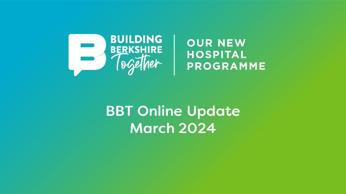 Did you miss our March monthly Building Berkshire Together online update with Charlotte Robinson, Consultant Radiologist and Associate Medical Director for the Clinical Services Strategy and BBT @drccr74 youtu.be/cUYARf77cHE #update #newhospitalprogramme #berkshire