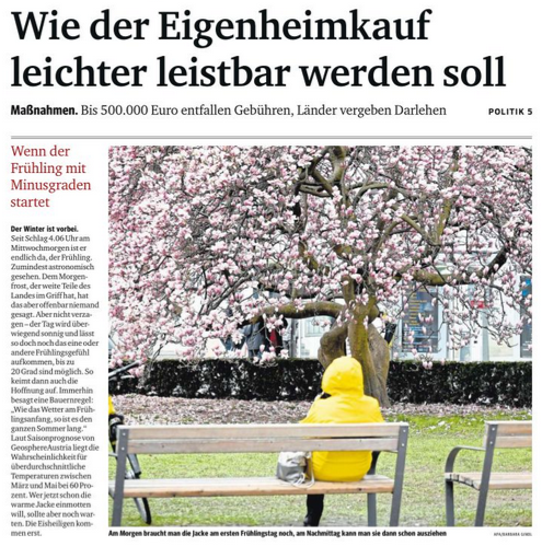 Heute hat nur @nachrichten_at von 🇦🇹 Tageszeitungen den UN-Klimabericht auf der Titelseite. Wir leben in einer Welt, in der Royals & Swift mehr Aufmerksamkeit bekommen als die Klimakrise – und in der der Kurier std vom Eigenheimkauf & frostigem Frühling titelt. Genau mein Humor.