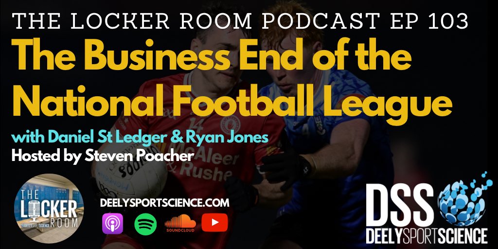 NEW EPISODE👇🏻 The Locker Room Podcast ep #103 🚨🤩 ‘The Business End of the National Football League’🏐 Hosted by Steven Poacher with guests Daniel St Ledger & Ryan Jones 👏🏻 They discuss: - Getting to the pitch of the game. - Kicking critical to success. - Developing the…