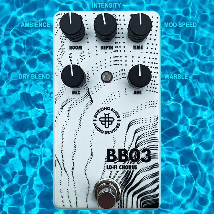 Buzzing Bugs' BB03 Lo-Fi Chorus is a proper ambience chameleon - covering classic Chorus and Vibrato, as well as more tastefully mangled Lo-Fi and Ambient tones - guitarpedalx.com/news/gpx-blog/… @buzzingbugsfx #buzzingbugsfx #buzzingbugsfxbb03 #bb03lofichorus #lofichorus #chorusvibrato