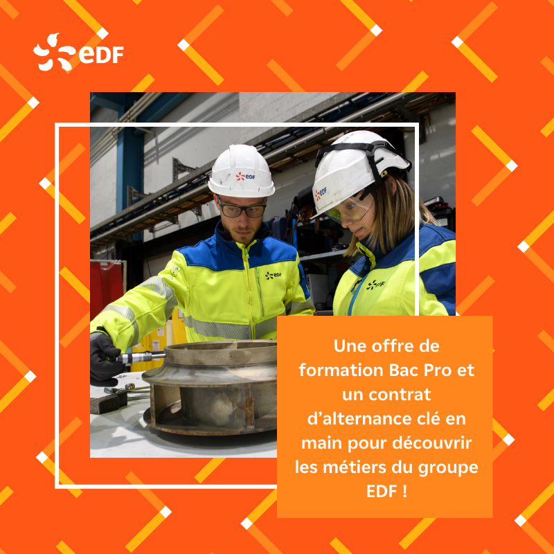 edfrecrute's tweet photo. 🔍À la recherche d'une formation #BacPro dans l'énergie ?

Les CFA du Groupe EDF, c'est :
💼 Une formation Bac Pro et un contrat d’alternance clé en main
💡 Des métiers passionnants
🛠️ Des compétences concrètes  

Rejoignez-nous➡️https://t.co/1g7MIs72yG
#Alternance2024