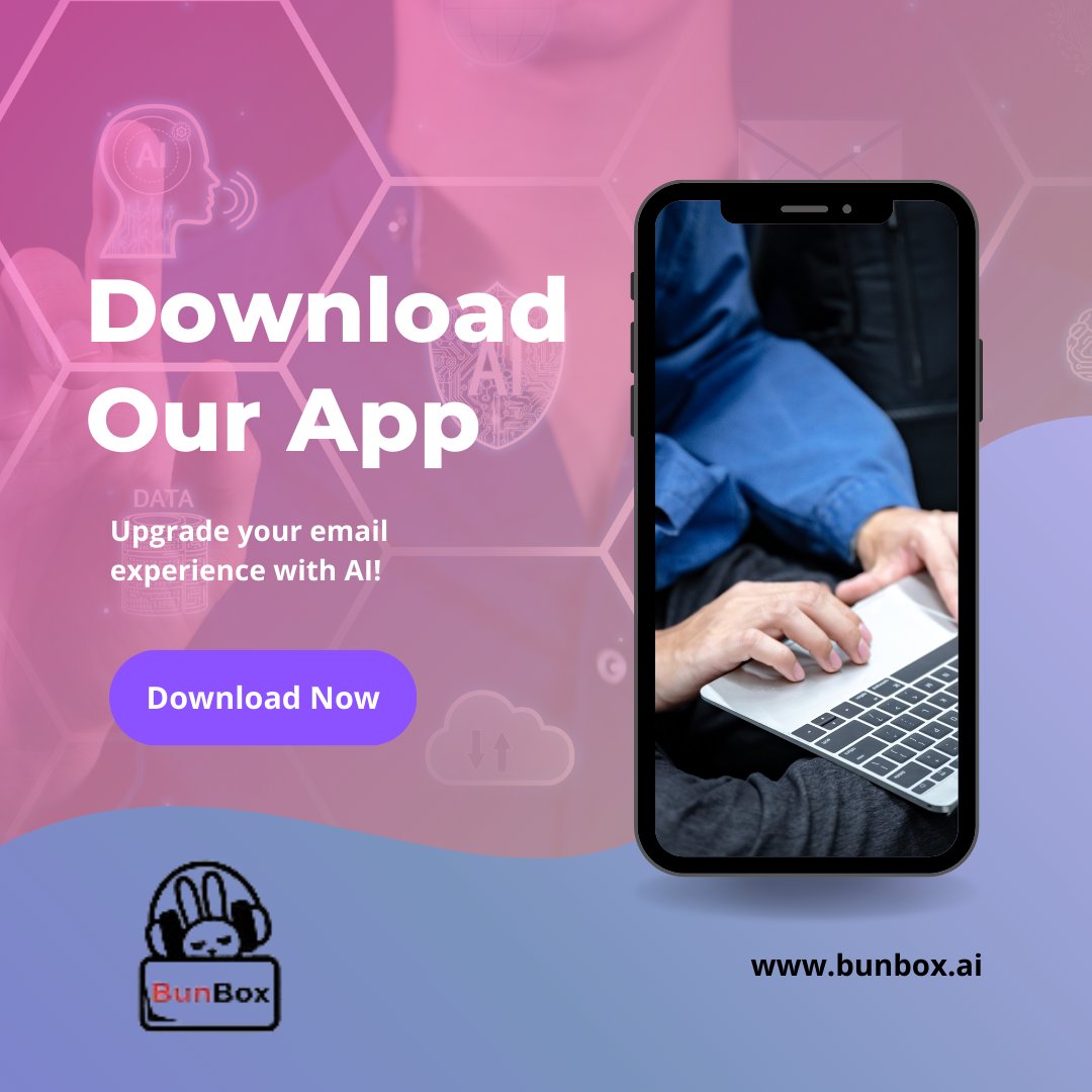 Tired of drowning in your inbox? 📷 Say hello to the future of email management! Traditional methods can be overwhelming and time-consuming, but AI-powered solutions like bunbox.ai are here to change the game. 📷
.
.
#EmailProductivity #AI #BunBox #EmailManagement
