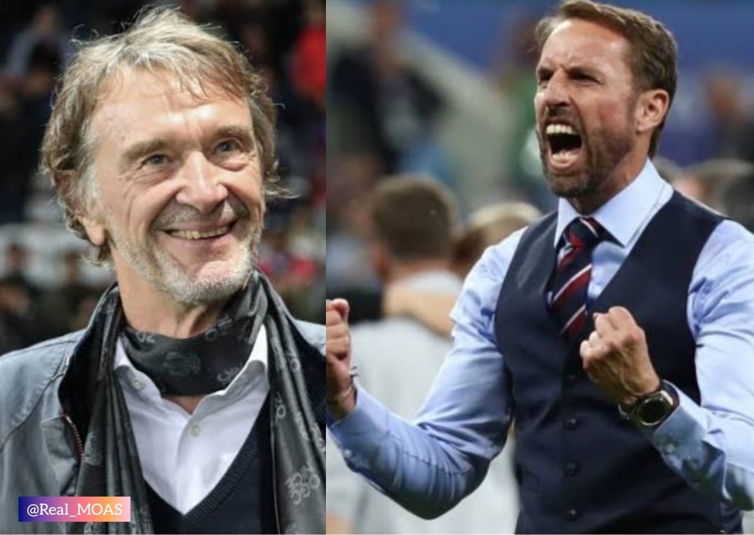 AfooAdrians's tweet photo. According to @SkySportsNews reports, Sir Jim Ratcliffe favors Gareth Southgate over Erik ten Hag to take over as Manchester United's manager in the summer https://t.co/frTEH8DufB