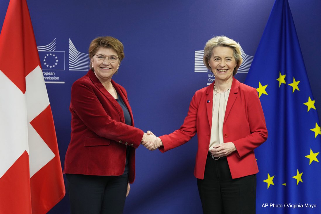 Swiss🇨🇭President @Violapamherd and EU 🇪🇺Commission President @vonderleyen launched negotiations between 🇪🇺 and 🇨🇭 y’day. Information ℹ️👉 vbs.admin.ch/en/nsb?id=1004…