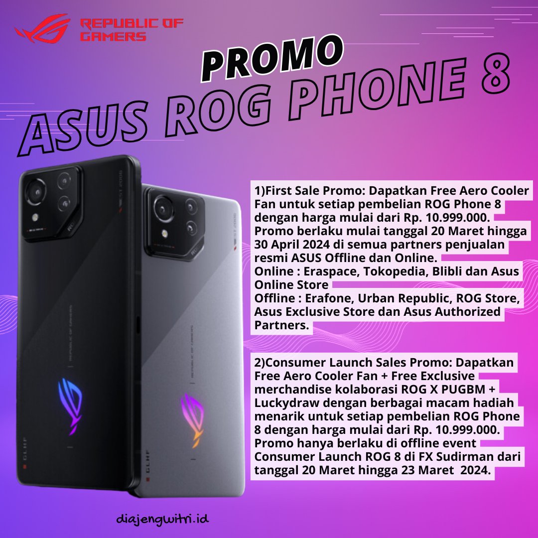 #ROGPhone8ID tahu harganya #ROGPhone8ID Beyond Gaming <a href="/ASUS_ROG_ID/">ROG Indonesia</a>
hmm, bisa dong THR-nya dibeliin ROG Phone 8 aja buat lebaran? apalagi ada 2 promo menarik yang sayang banget buat di lewatkan