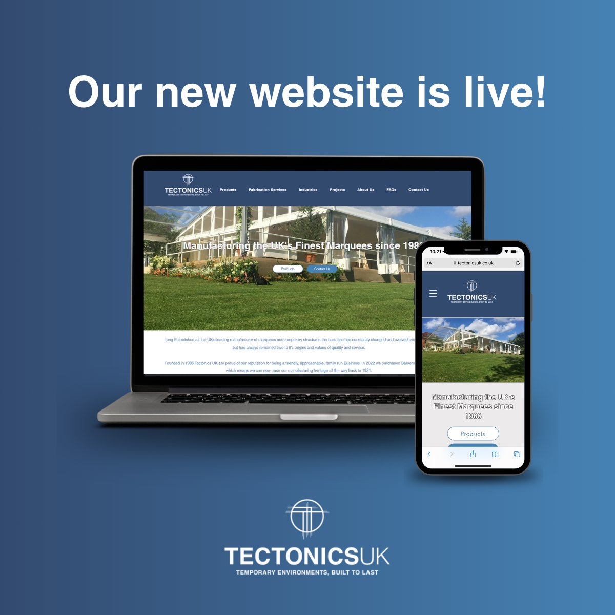 📢 We are live! Over the last few months, our team have been working hard behind the scenes to deliver a fresh look for Tectonics UK.

We hope you like it! You can check out our new website here➡️ tectonicsuk.co.uk