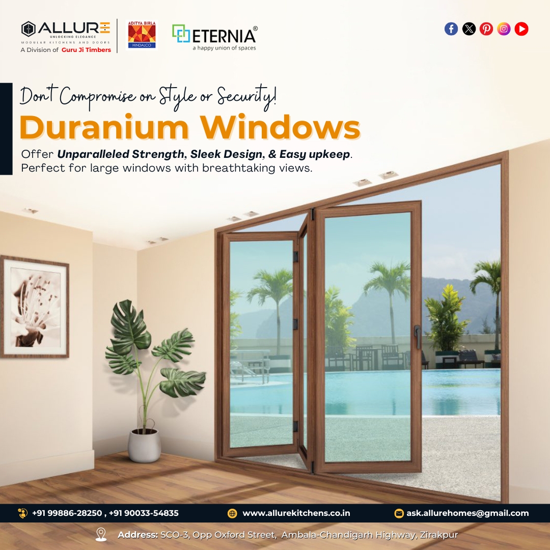 allure_kitchens's tweet image. Don&apos;t compromise on style or security! Duranium windows offer unparalleled strength, sleek design, and easy upkeep. 
For more details, reach out to us at
📞 +91-99886 28250, +91- 90033-54835
📧 ask.allurehomes@gmail.com
🌐allurekitchens.co.in
#duraniumwindows #eterniaaluminium