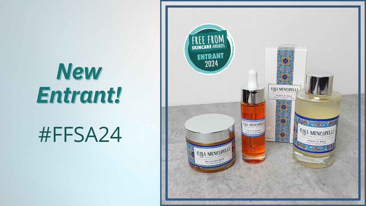A welcome return to seven-time medal winners @casamencarelli! Terrific to have you in the Free From Skincare Awards 2024! #FFSA24