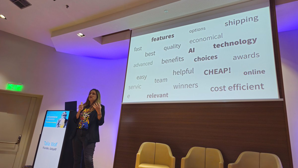hellemans's tweet image. .@TaliaGw on why people buy at #ecommerceconference