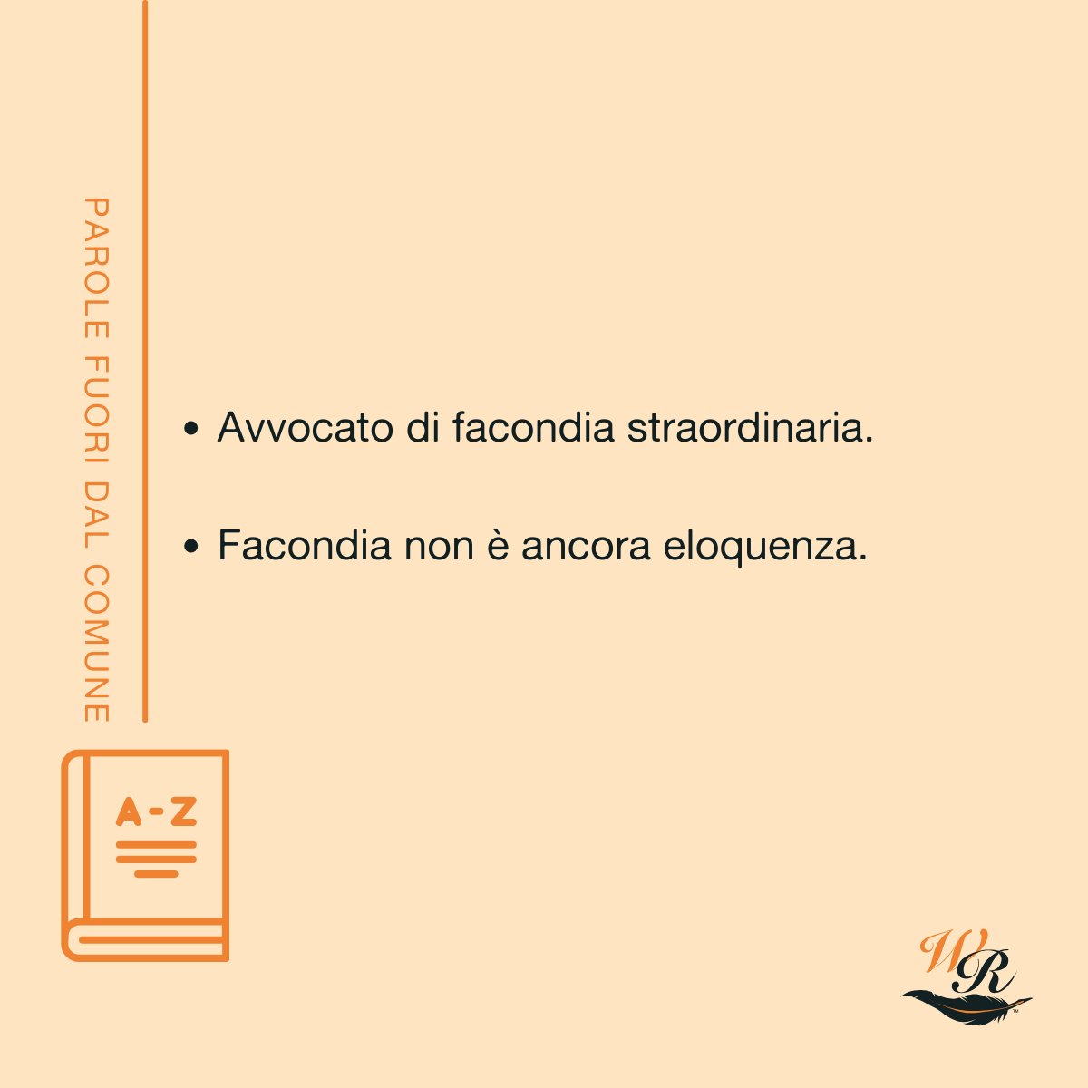 Chi è dotato della dote della facondia riesce, con il suo parlare piacevole e generoso, nel mettere a proprio agio l'interlocutore.

Magari, scrivendo con un sorriso, possiamo trasportare questa bella parola desueta anche nella scrittura.

#parolefuoridalcomune
#scrivilo