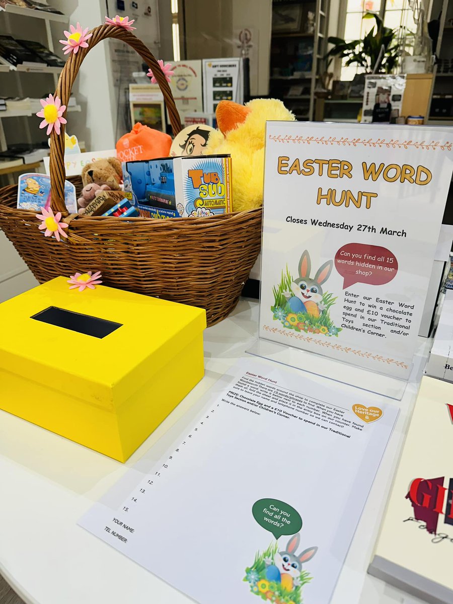 Easter Word Hunt🐣in the Main Guard🙌 Running a word search hunt in our shop until next Wednesday 27th March. Open to all under the age of 12. Rules can be found here👉tinyurl.com/3upntvsf Prize: Chocolate Egg and £10 voucher to spend in our Traditional Toys section! #easter