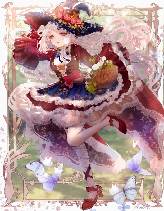 #知名度を上げたいので拡散してください春のイースター魔女spring easter witch魔女や妖精のイラストを描いていますどうぞよろしくお願いします。 