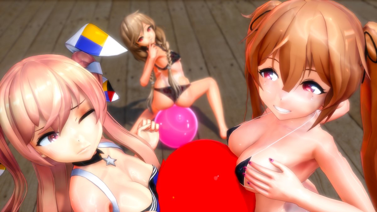 ツインズと風船
某風船シリーズに参加。