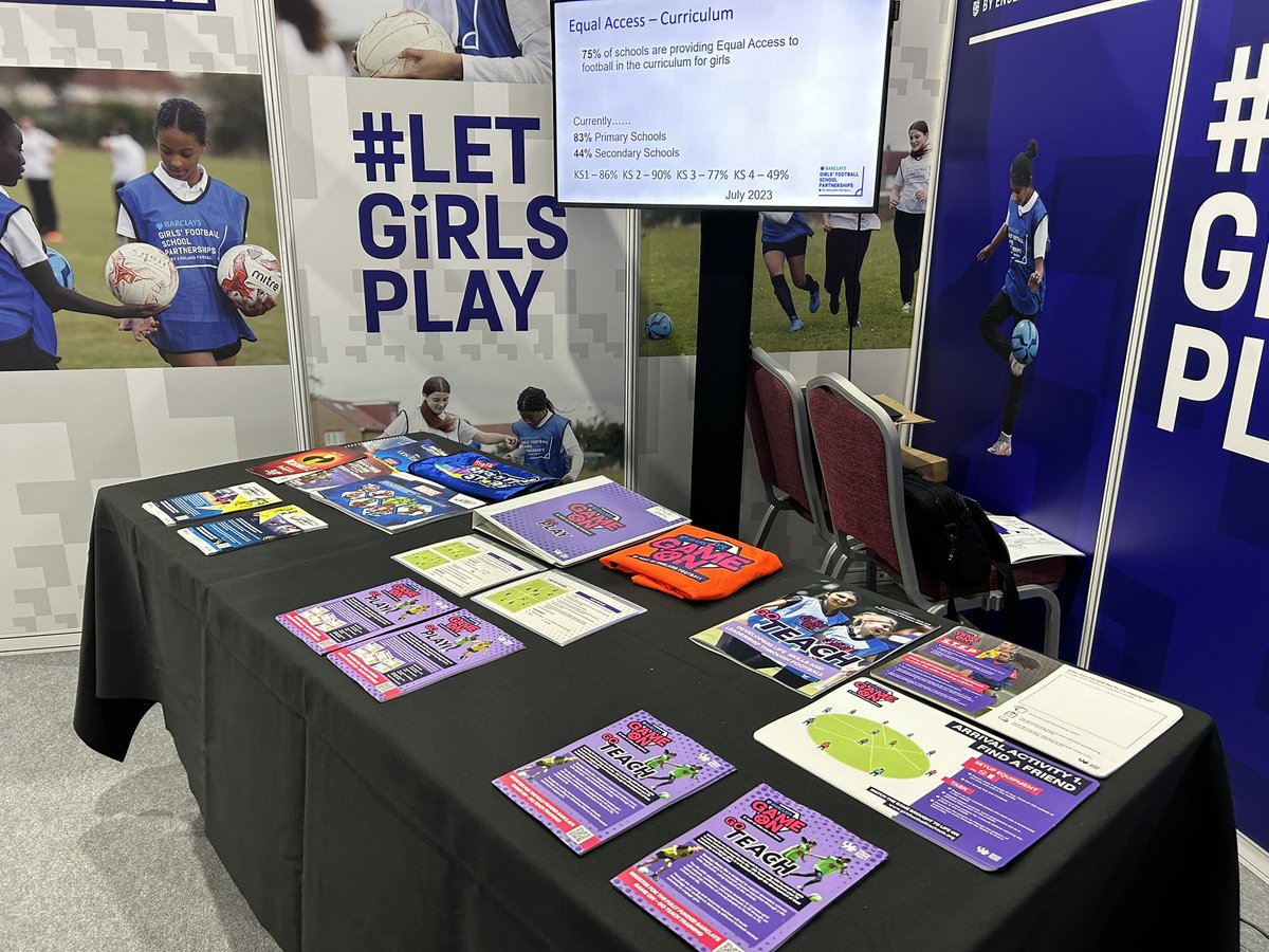 We’re all set up and ready to go at #YSTConference, excited to talk about all things girls football! #LetGirlsPlay @YouthSportTrust