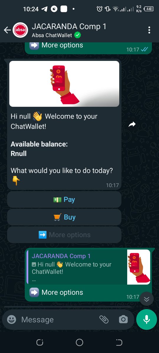 @5FM @AbsaSouthAfrica #AbsaChatWallet 
#5WeekendBreakfast
@5FM  
@AbsaSouthAfrica

 I would like to do express that ABSAChatWallet can make life so much easier for business with payments and withdrawals and wages assessment history. Great initiative!!!