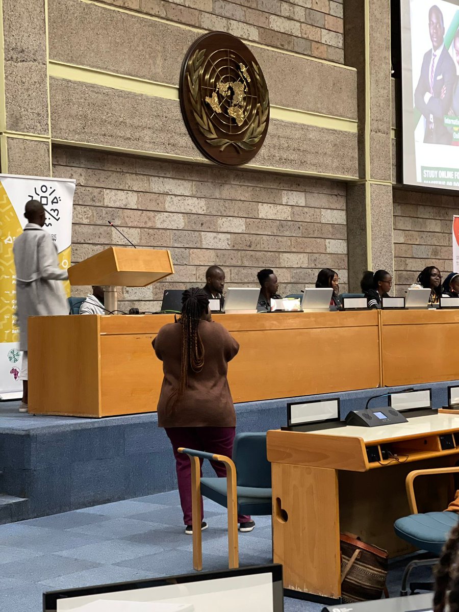 #HappeningNow Empowering the future! @AYARHEP_KENYAS's @Keylor_Ty joins the panel at #KMUN23 discussing #SRHR, #genderequality & #inclusion for youth. @Aidsfonds_intl @RHRNKenya @NGLHRC #AYARHEPSpeaks