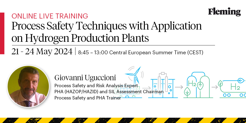 🔥 Unlock Giovanni Uguccioni's expertise in Process Safety for Hydrogen Production! With 40 years of experience, he's a leader in Risk Analysis. Don't miss this chance to learn from his wealth of knowledge! 💡👉 eu1.hubs.ly/H088l8J0 #ProcessSafety #Hydrogen #RiskAnalysis