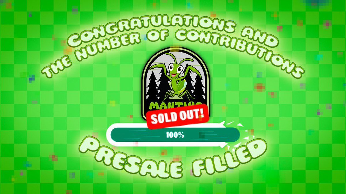 MantisOnSol's tweet photo. Congratulations to all who contributed in the presale! 300 SOL was filled in a matter of time. The claim option will be available in a few hours!

CA: HzwbouJz8MNf5cr5AUomBAfhw1u6roNBxNQTr6B8fKhU

Join our telegram group for more updates https://t.co/DbLfc1NknH https://t.co/9XyUeljsrs
