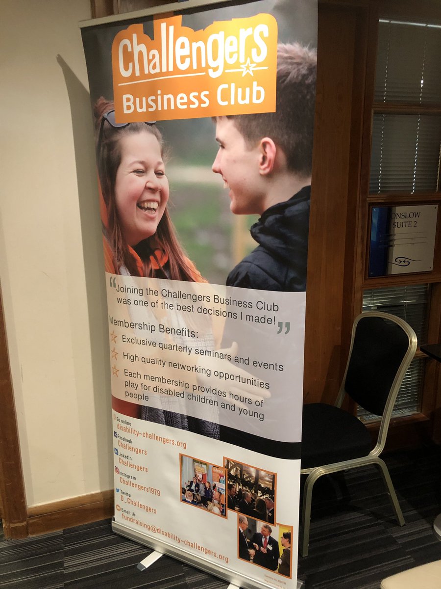 At @D_Challengers Business Club meeting today at @HolidayInnGuild - super charity & a good networking option. disability-challengers.org/business-club-… #Guildford #charity