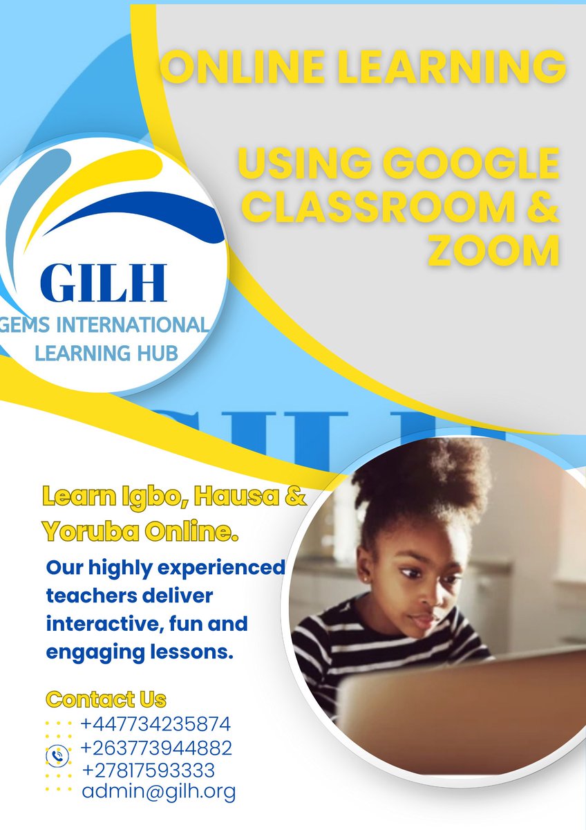 Are you of the Nigerian descent living in the diaspora? Would you or your children like to learn Igbo, Hausa or Yoruba? If the answer is yes please email admin@gilh.org or call us on +447734235874 +27817593333 +263773944882